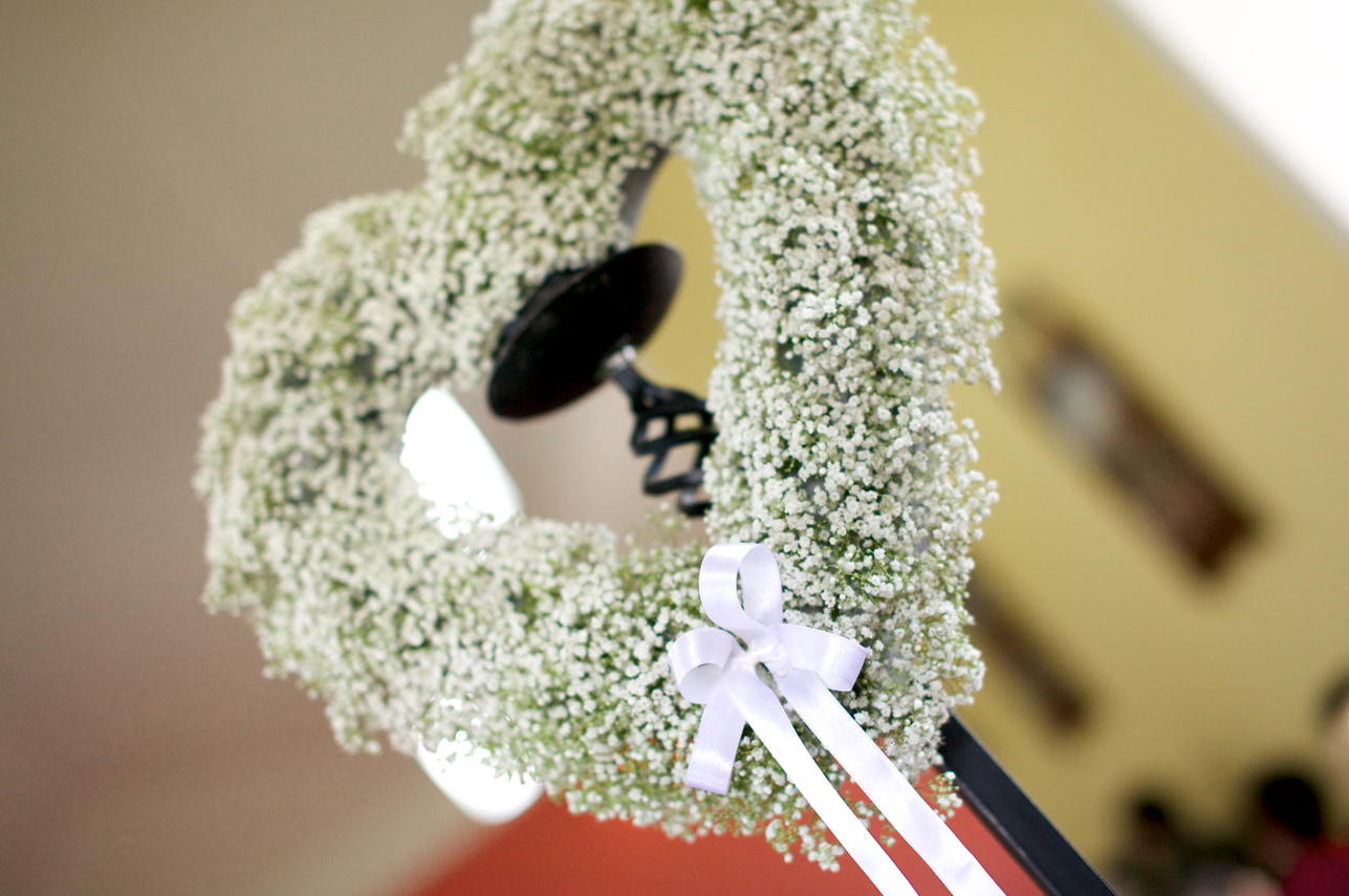heart shaped wreath wedding